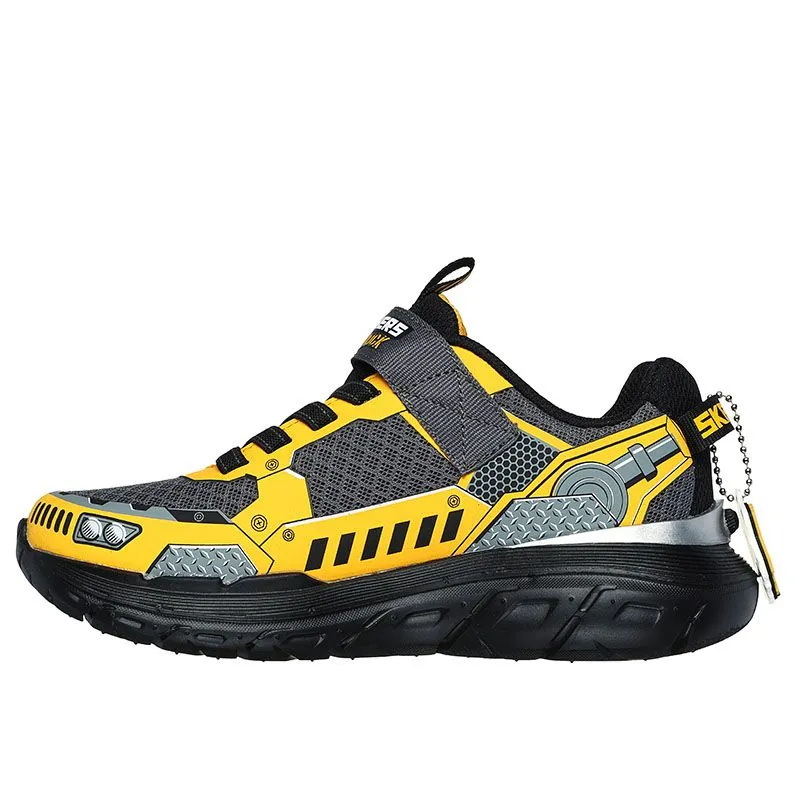 Skechers Kids' Skech Tracks Junior Trainers Charcoal / Yellow - SS24