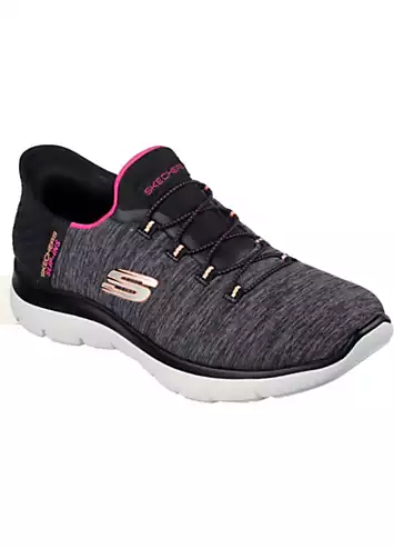 Skechers Ladies Black Slip-ins Summits Dazzling Haze Trainers | Kaleidoscope