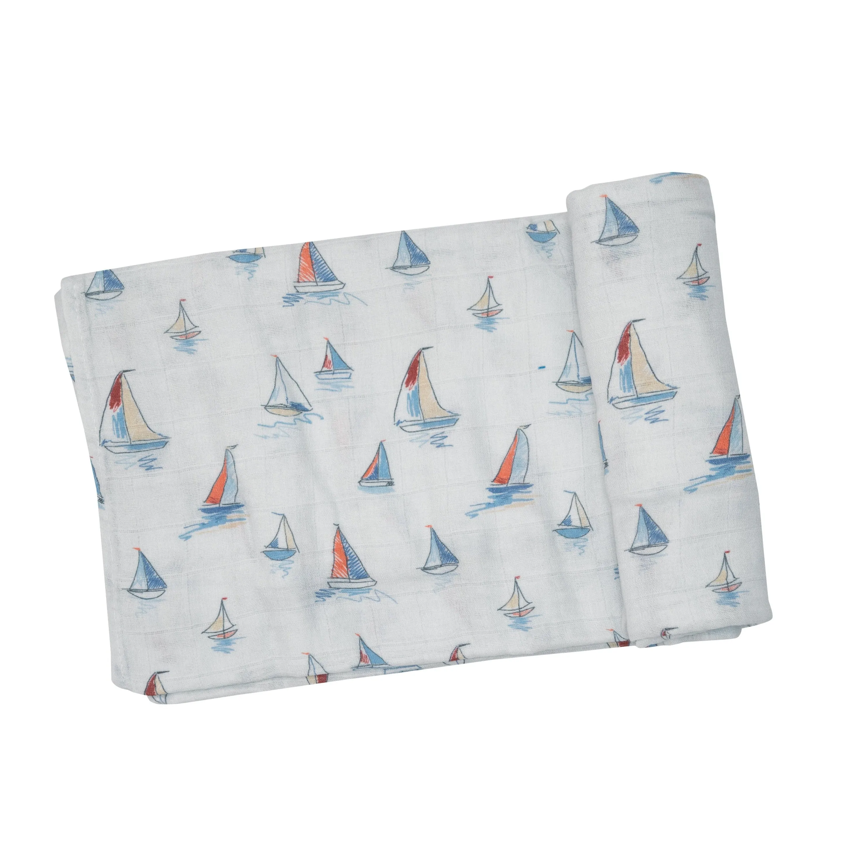 Sketchy Sailboats Swaddle Blanket