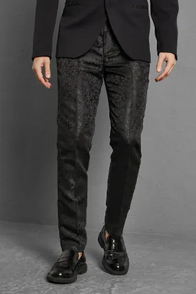 Slim Jacquard Tape Suit Trousers