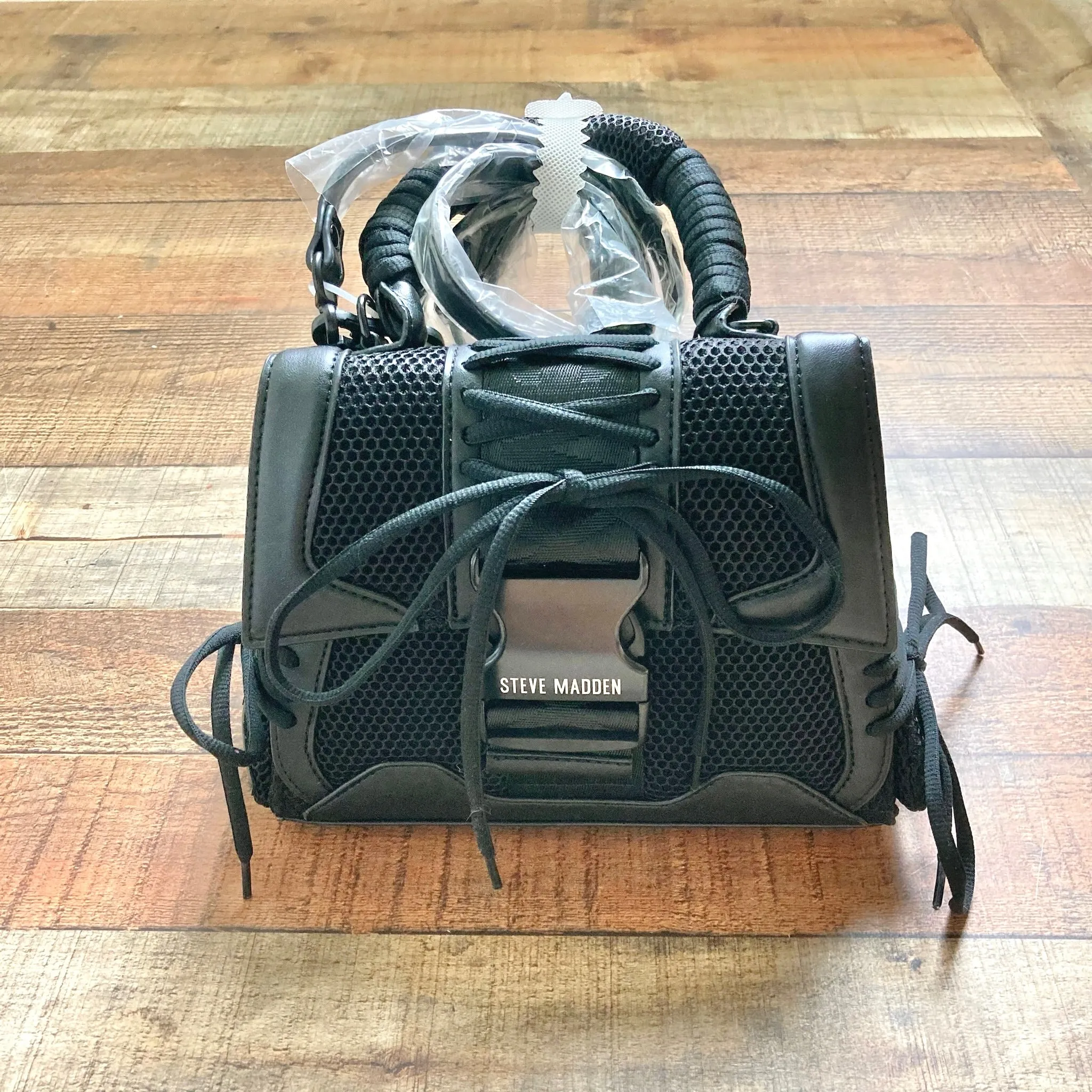 Steve Madden Black Handbag with Crossbody Strap NWT (see notes)