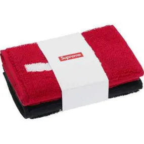 Supreme Imabari Pocket Folding Towels (Set of 2) Black/Red