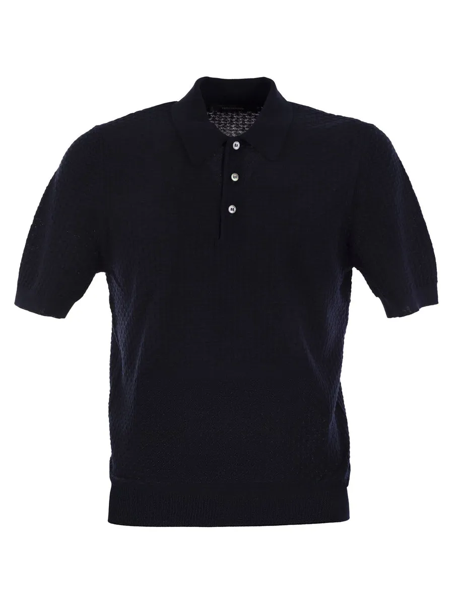 Tagliatore    Tagliatore Knitted Cotton Polo Shirt