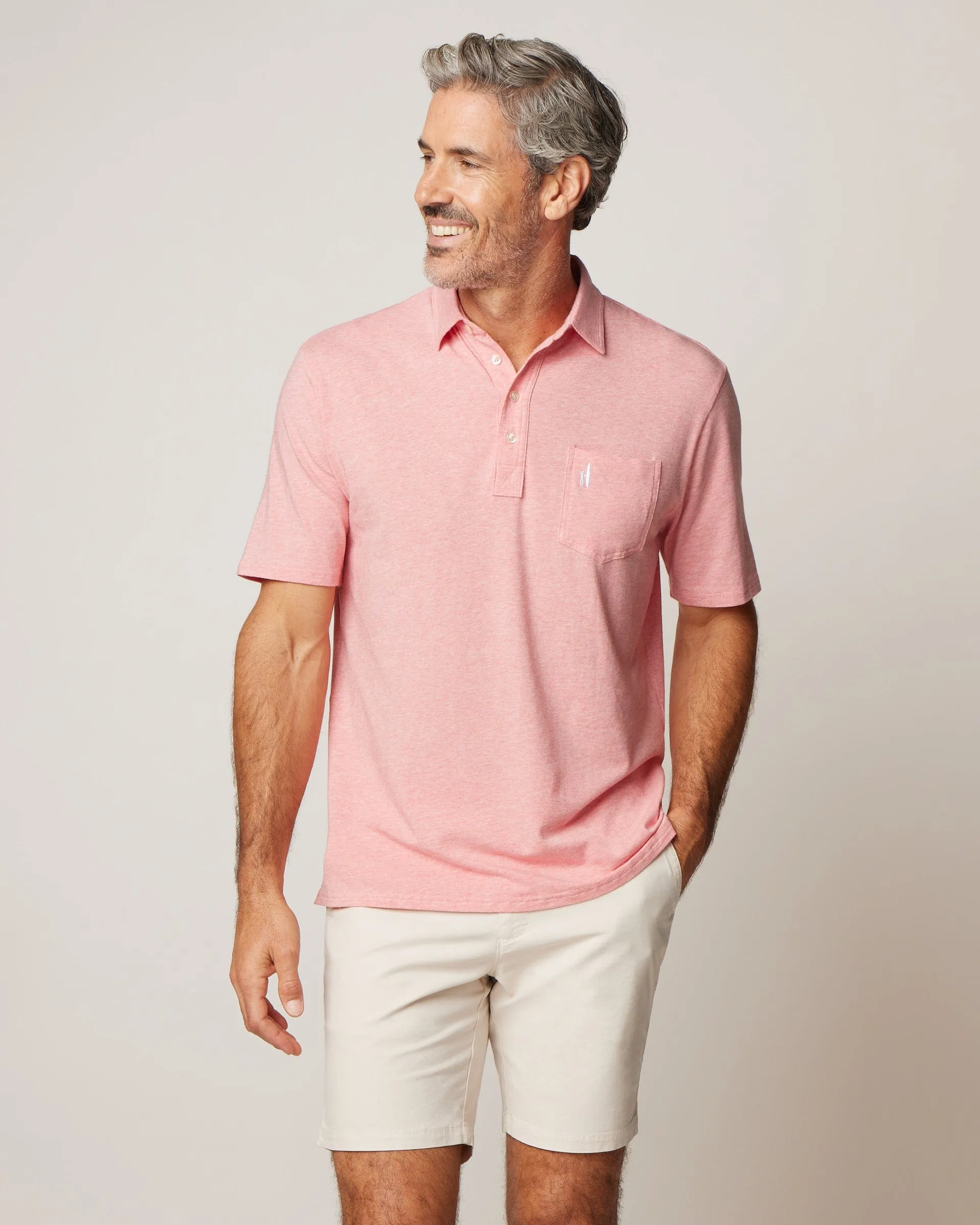 The Heathered Original Polo 2.0 - Pomegranate