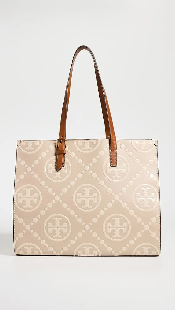 Tory Burch   T Monogram Contrast Embossed Tote 