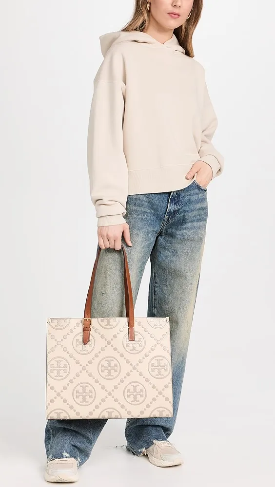 Tory Burch   T Monogram Contrast Embossed Tote 