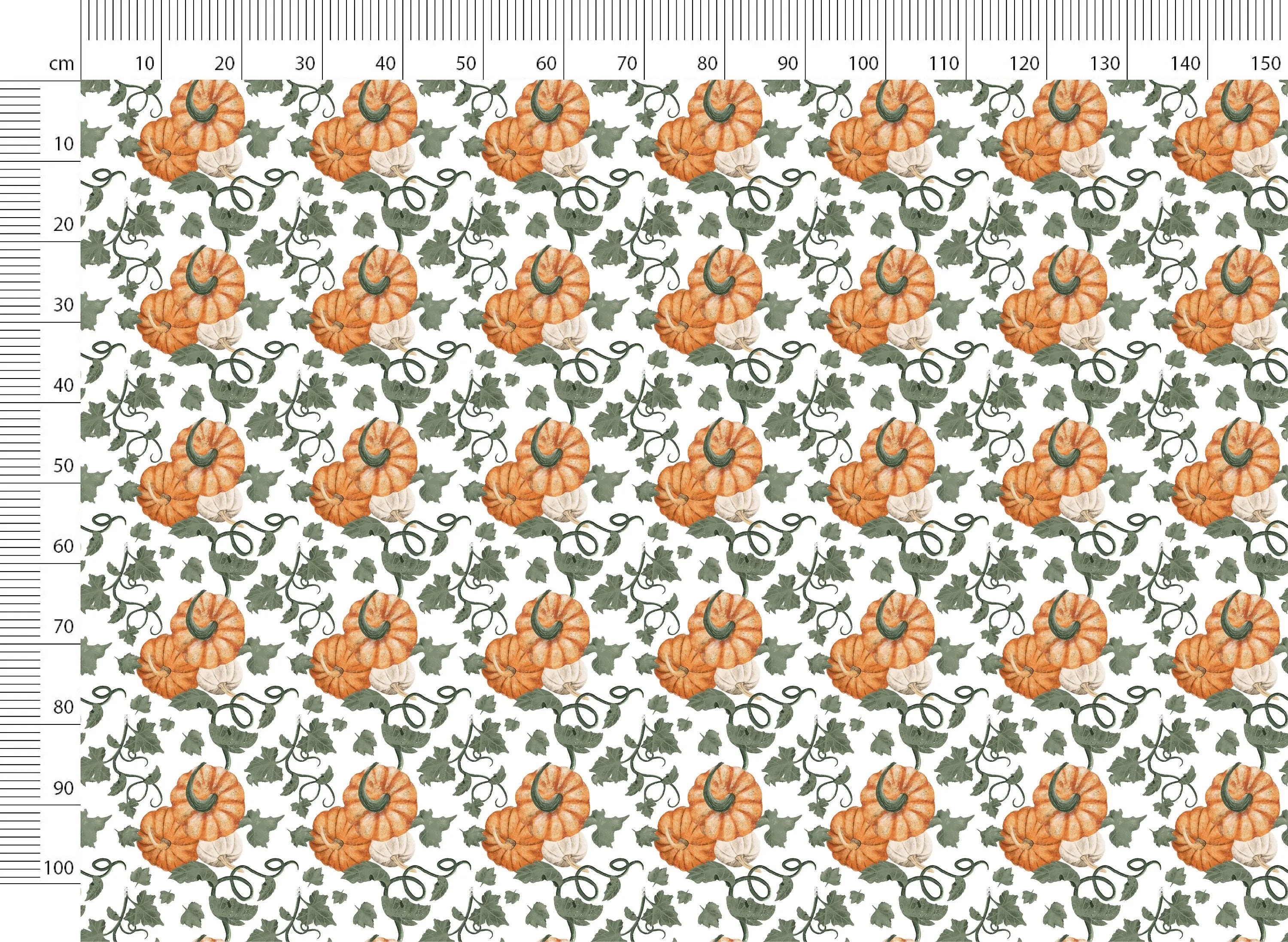 Vintage Linen By The Yard Halloween Pumpkin Print Linen Fabric For Bedding, Curtains, Dresses, Clothing, Table Cloth & Pillow Co