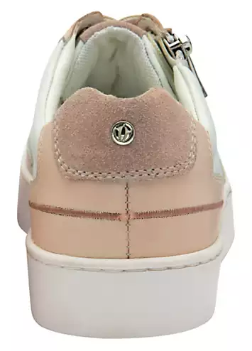 White & Pink Sierra Trainers by Lotus | Look Again