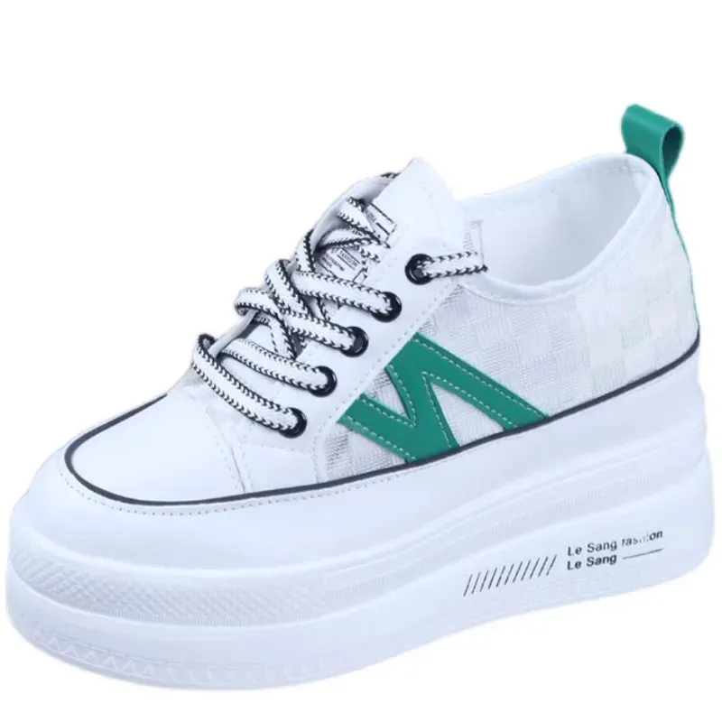 White Platform Fashion Sneakers