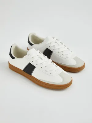 White Side Stripe Slim Retro Trainers | Women | George at ASDA