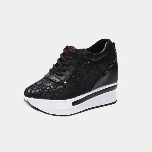 Women Platform Sneakers Black