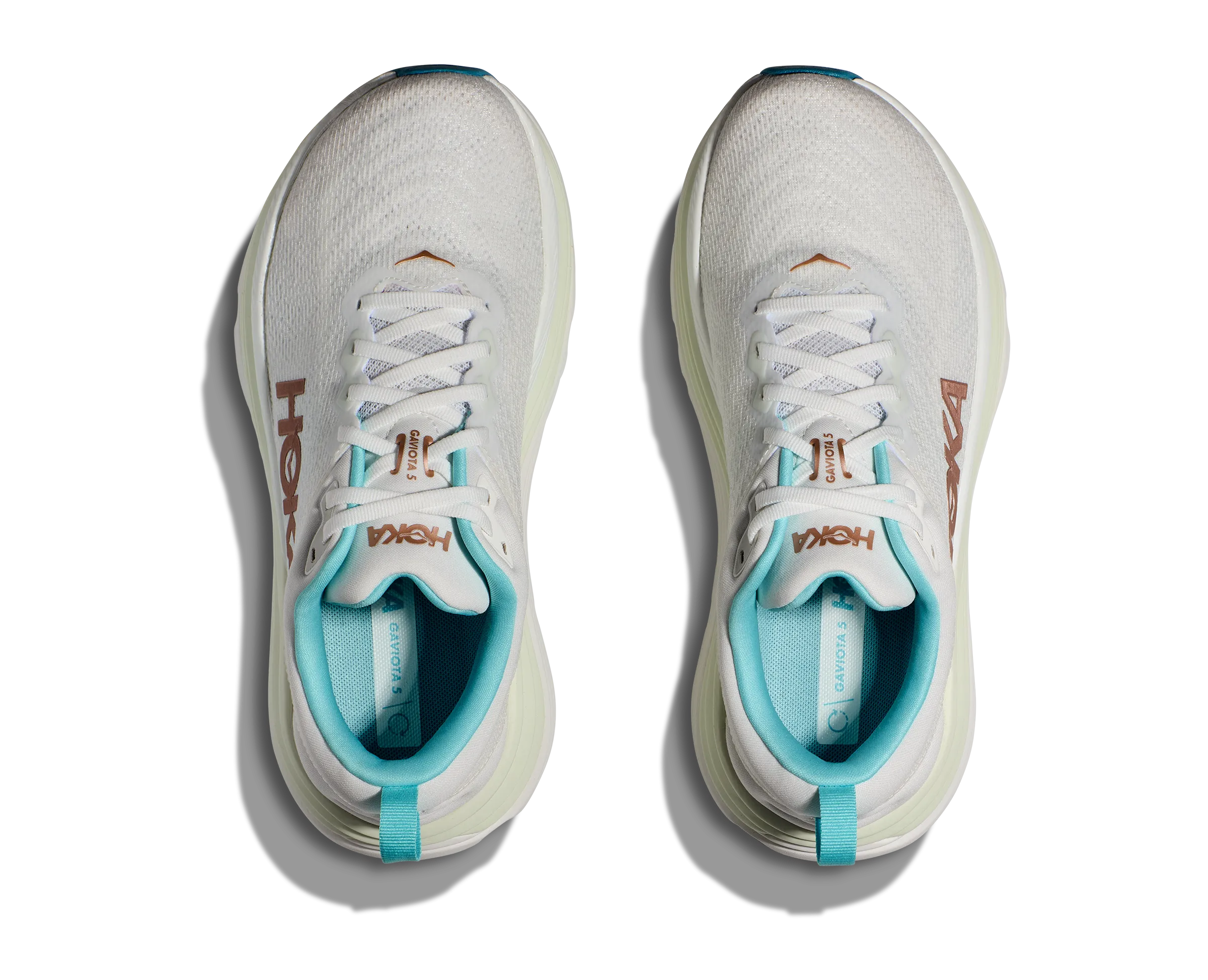 Women's Hoka Gaviota 5 Color: Frost / Rose Gold (WIDE WIDTH)