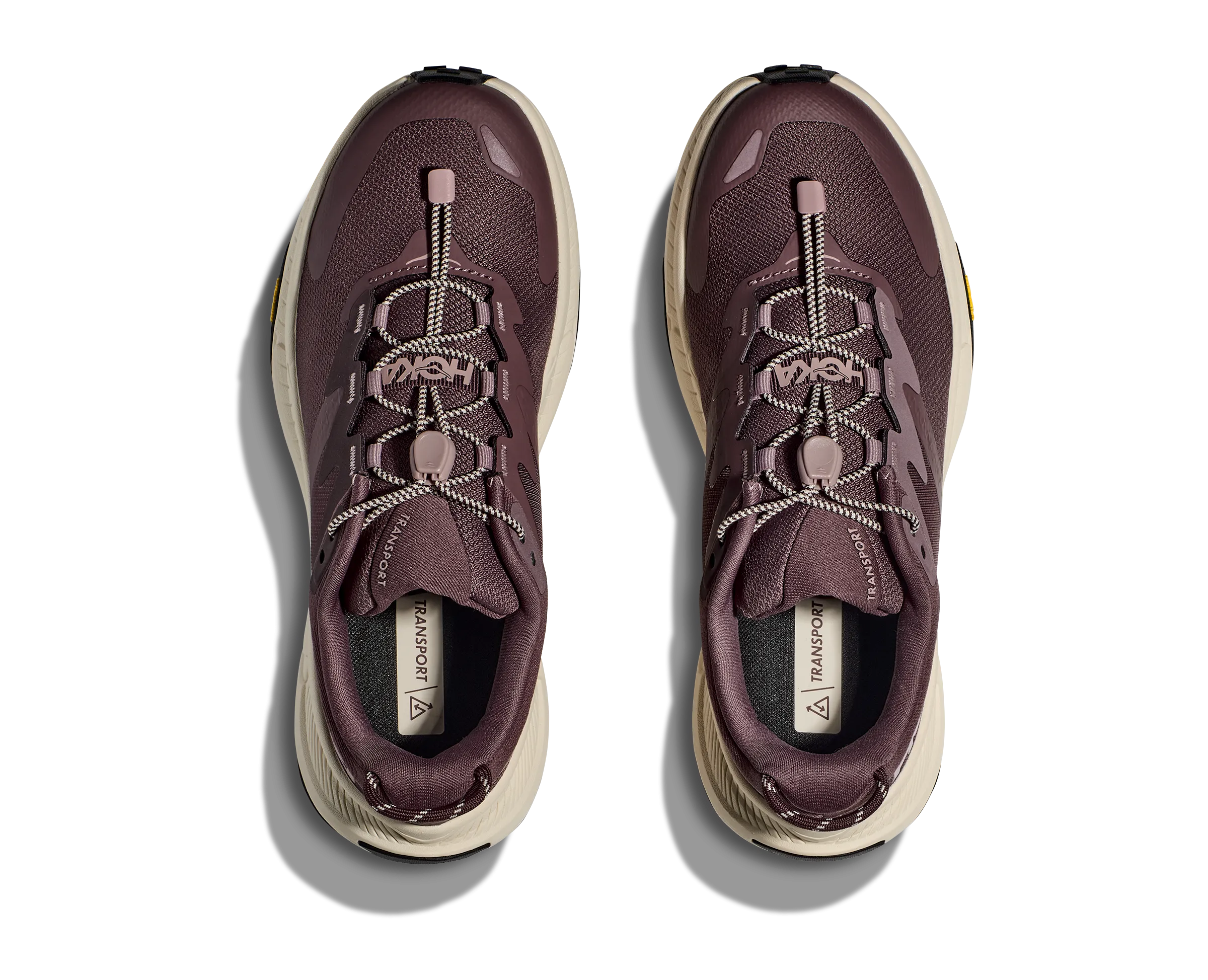 Women's Hoka Transport Color: Smoky Quartz / Oat Milk