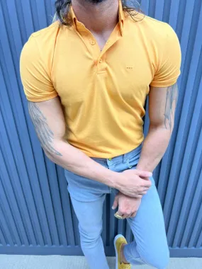 Yellow Polo Neck T-shirt